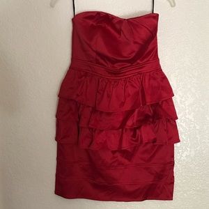 Halter Red ruffle dress